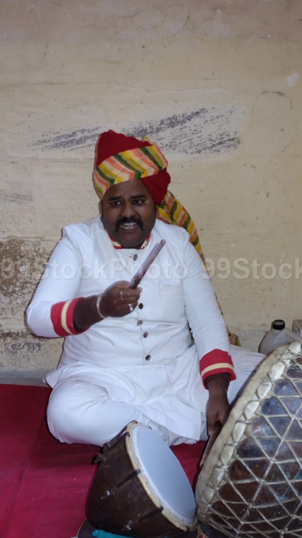 Stock Photo of Drummer in Mehrangarh Fort Jodhpur