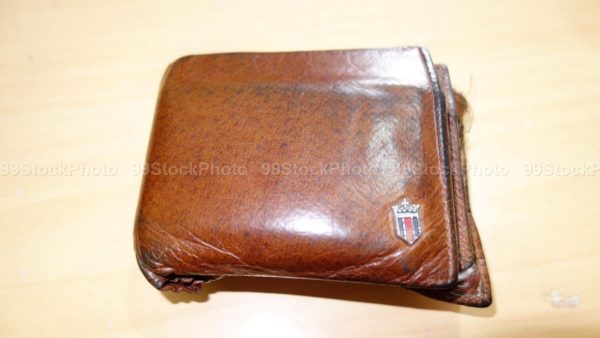 Stock Photo of Brown colour Wallet of Louis Philippe