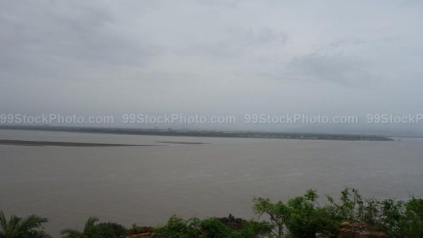 Stock Photo of Creek View Arabian Sea in Monsoon