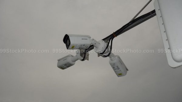 Stock Photo of HikVision CCTV Camera installed in Garden