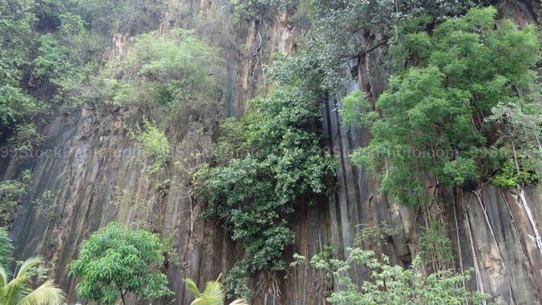 Stock Photo of Hexagonal Mountain Cliff in Gorai Type 1