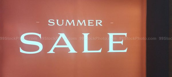 Stock Photo of Summer Sale Display Board