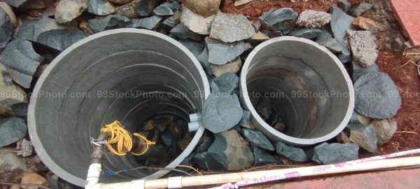 Stock Photo of Rain Water Harvesting Well