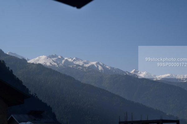 Stock Photo of Manali Snow Clad Mountain Ranges