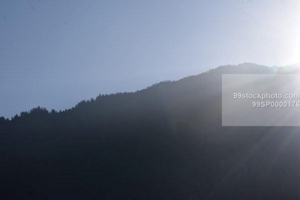 Stock Photo of Sun Mountain in Manali