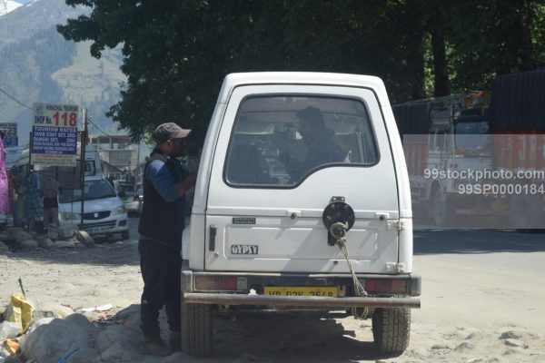 Stock Photo of Maruti Gypsy in Manali with back view