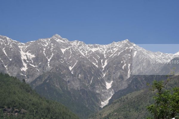 Stock Photo of Summer Snow Mountain Manali