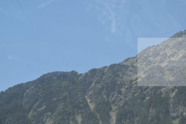 Stock Photo of Hill Range and Blue Sky