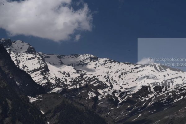 Stock Photo of Snow Cloud Mountains Manali