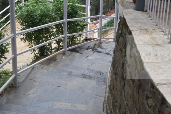 Stock Photo of Downward Stairs of Stone