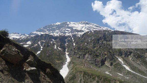 Stock Photo of snow clad mountains in shimla Manali Himalayas type 1