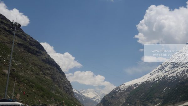 Stock Photo of Snow hills and Valley View