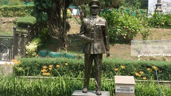 Stock Photo of Statue of Field Marshal Sam Manekshaw at Annandale at Shimla type 2