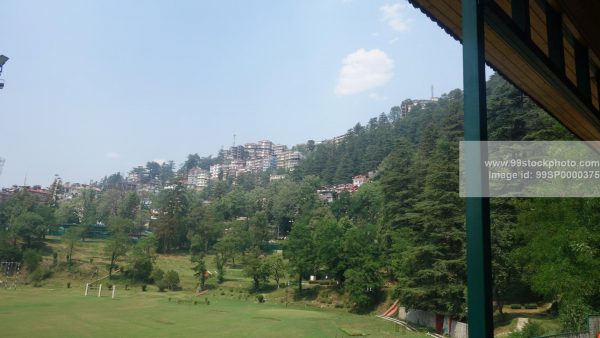 Stock Photo of Housing Buildings at Hill Slope in Shimla