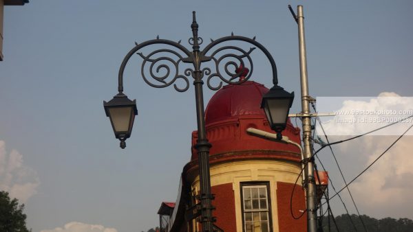 Stock Photo of Lamp Post on Road