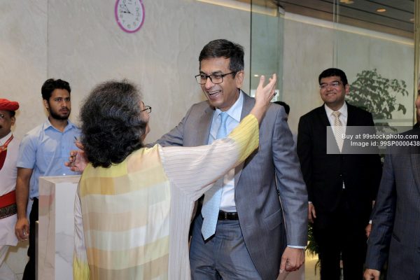 Stock Photo of CJI D Y Chandrachud with Zia Mody| 99 Stock Photo